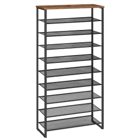 10-Tier Shoe Rack, Large Capacity Shoe Organizer Shelf, Shoe Storage Unit For 27