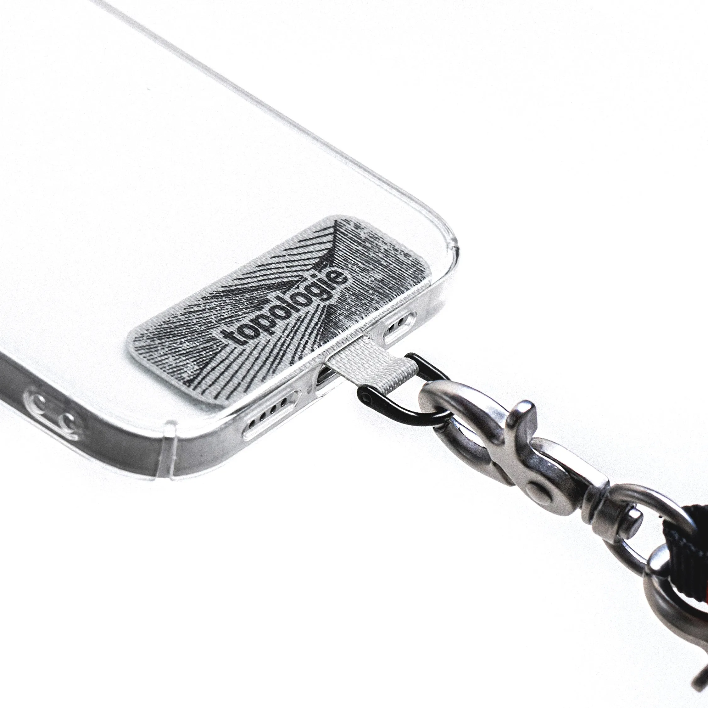 10mm Rope / Grey Reflective   Phone Strap Adapter