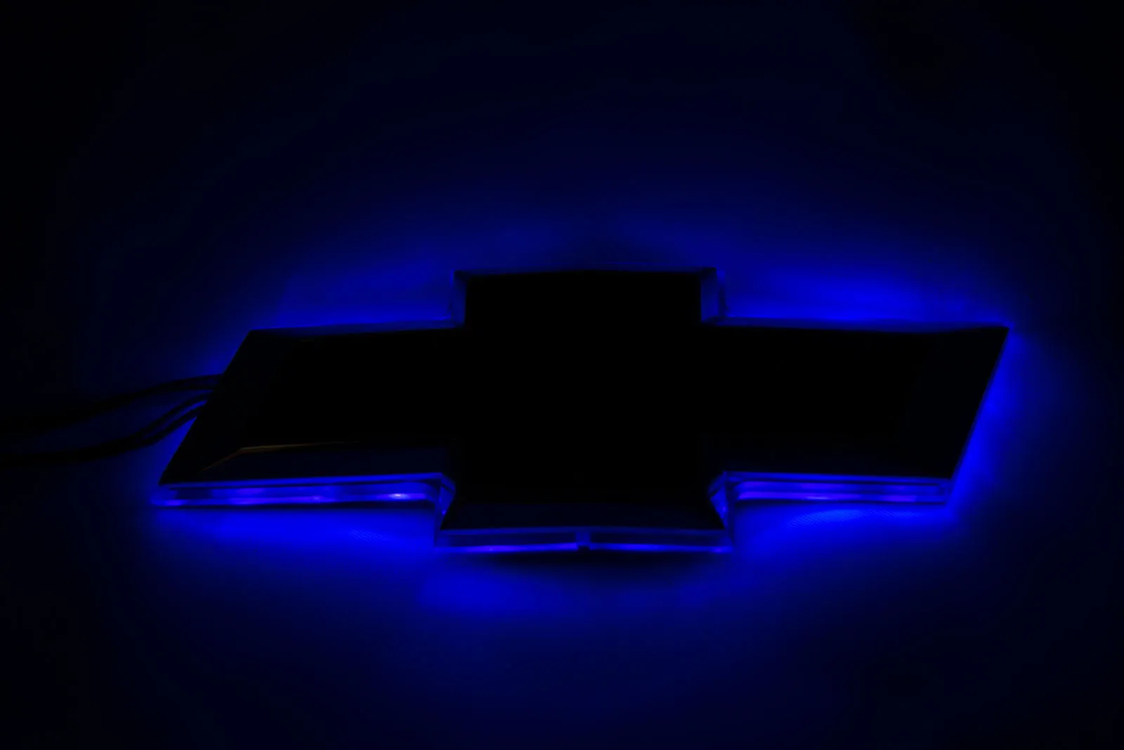 2010-13 Chevy Camaro Illuminated BLACK Gloss Bowtie Emblem - U/V PURPLE LED