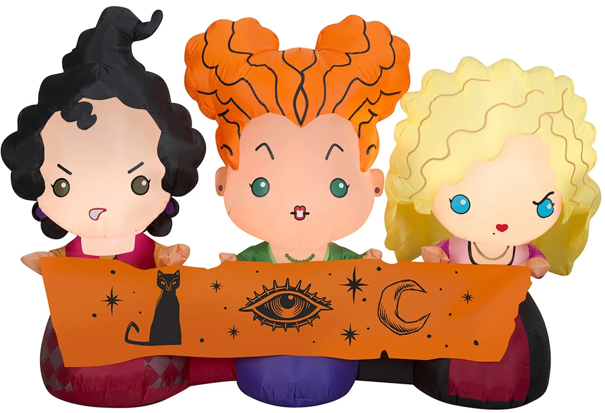 3.5' Hocus Pocus Sanderson Sisters with Banner Halloween Inflatable by Gemmy