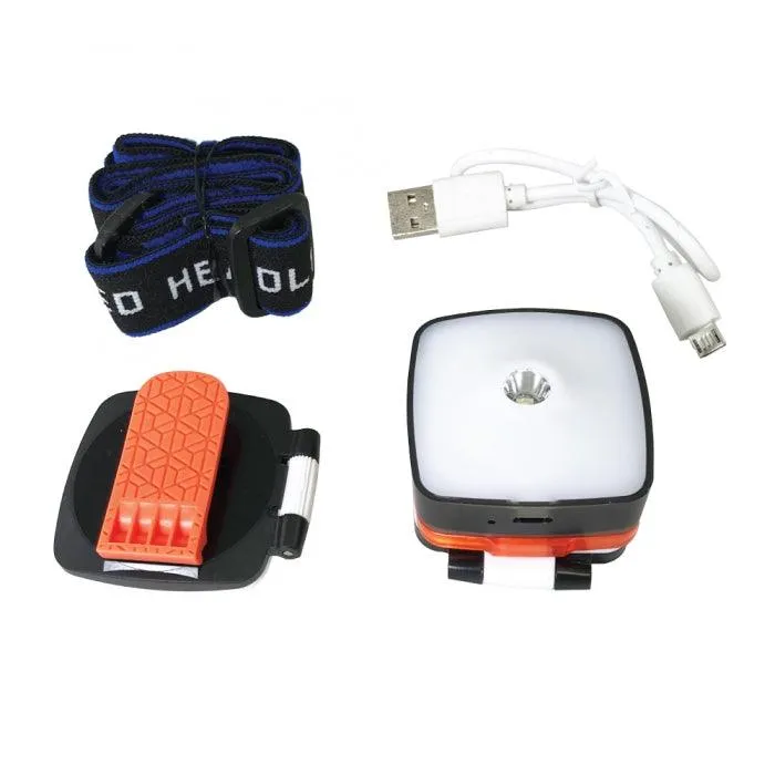 6 Units Multifunctional Rechargeable USB Headlamp