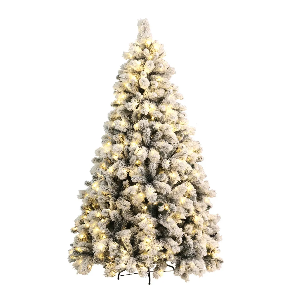 6FT LED Snow-flocked Christmas Tree, 350 Lights, Jingle Jollys