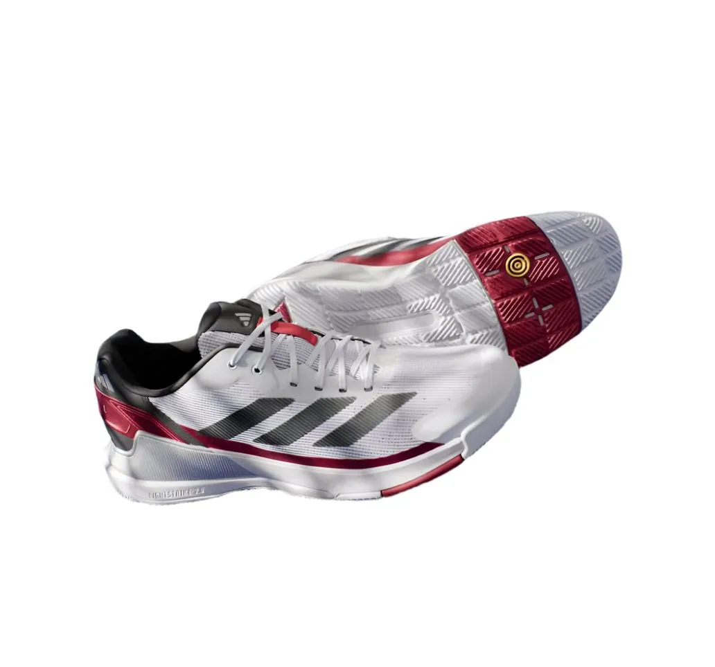 Adidas Crazyquick LS Padel Shoes (Cloud White/Core Black/Lucid Red)