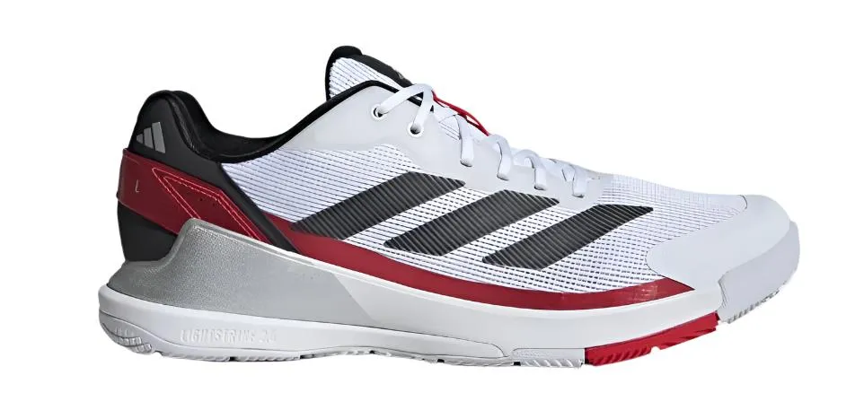 Adidas Crazyquick LS Padel Shoes (Cloud White/Core Black/Lucid Red)