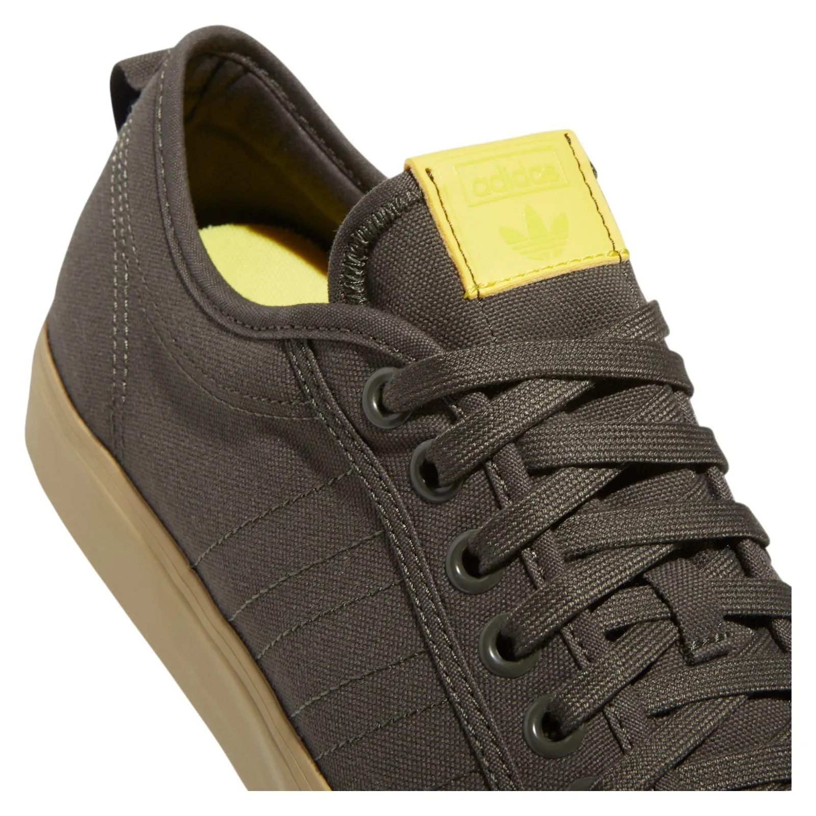 adidas Originals Nizza Skateboarding Shoes - Shadow Olive / Impact Yellow