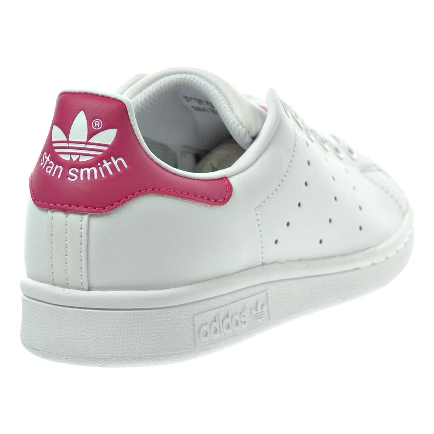 Adidas Stan Smith J Big Kid's Shoes White/Bold Pink