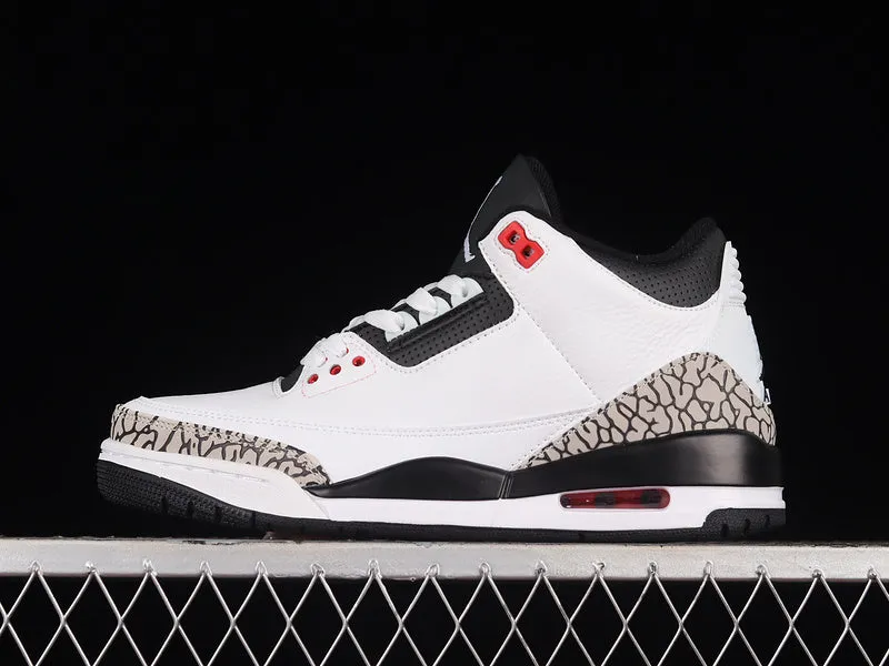 AIR JORDAN 3 RETRO WHITE/BLACK-CMNT GRY-INFRRD 23