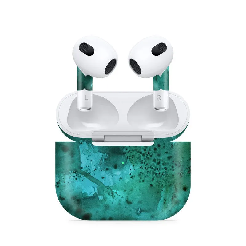 Airpods 3 WaterPaint Green Skin