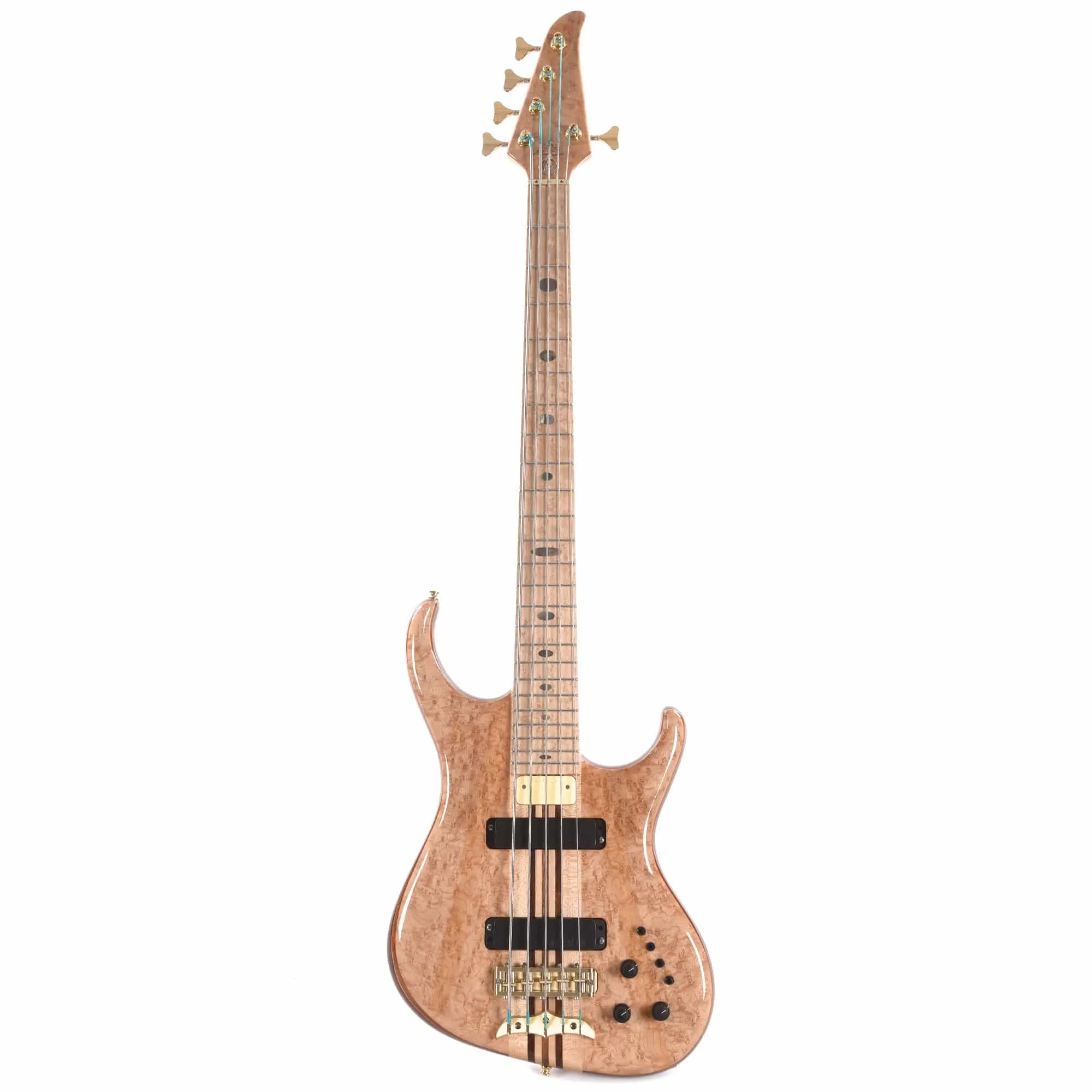 Alembic Europa 5-String Long-Scale w/Red Side LEDs, Birds Eye Maple Fingerboard, Walnut Core, & Walnut Backplates