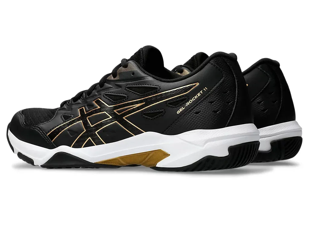 Asics Gel Rocket 11 Badminton Shoe | Black/Pure Gold