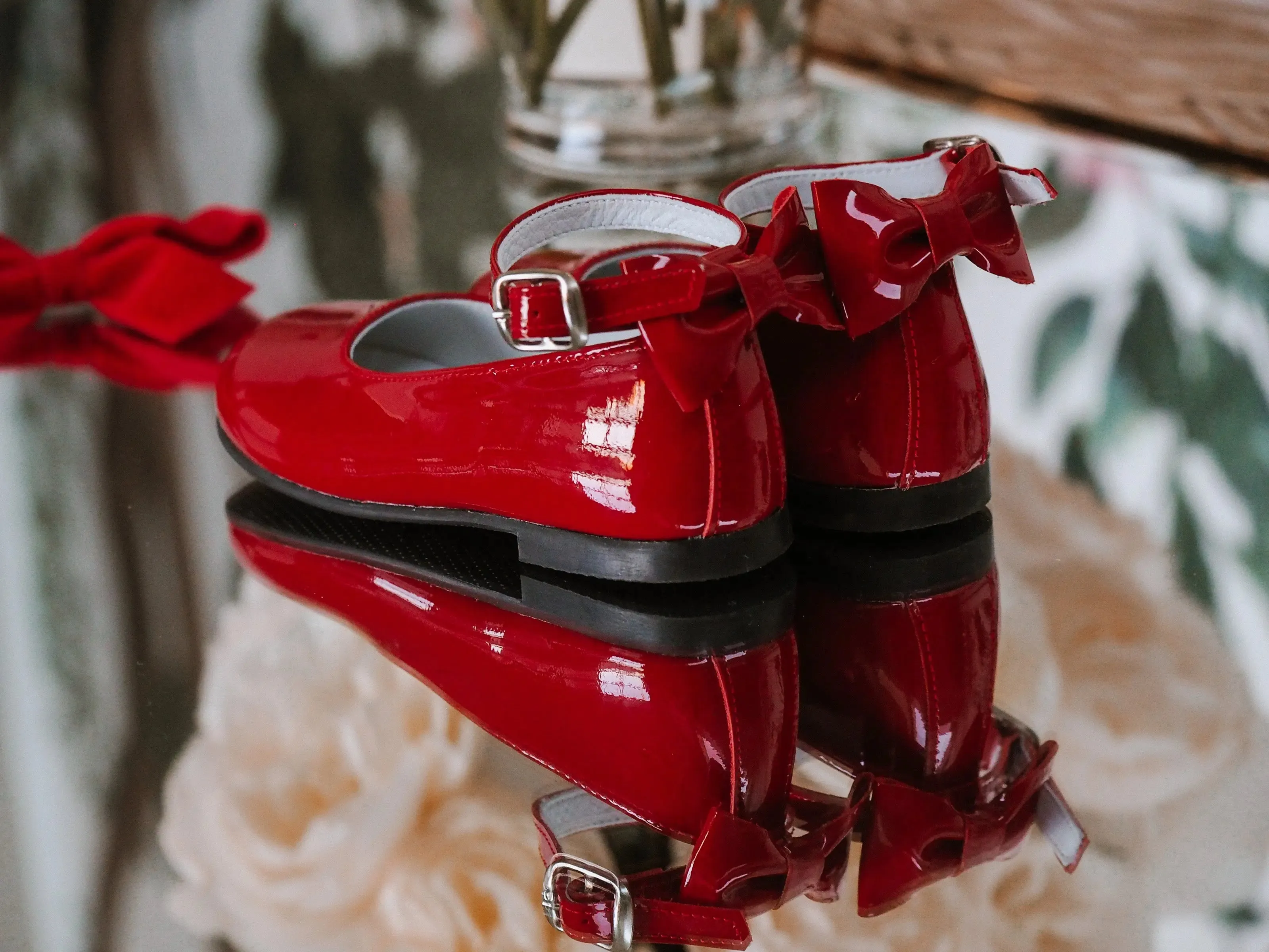 Ava - Red Patent Leather Mary Jane Shoes