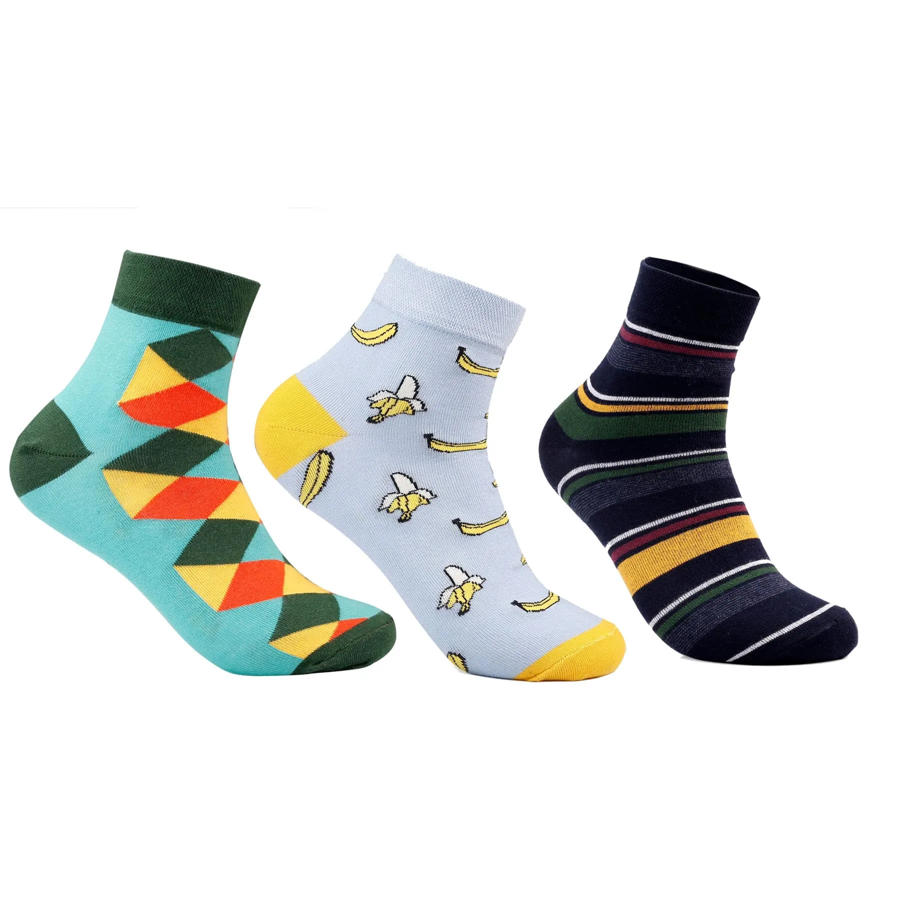 Bacca Bucci Combo of a 3 Pair Ankle Length comfort Socks