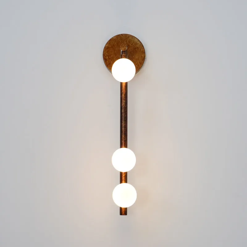 Brass Glass Tube Wall Lamp