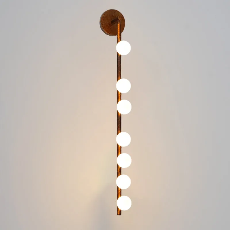 Brass Glass Tube Wall Lamp