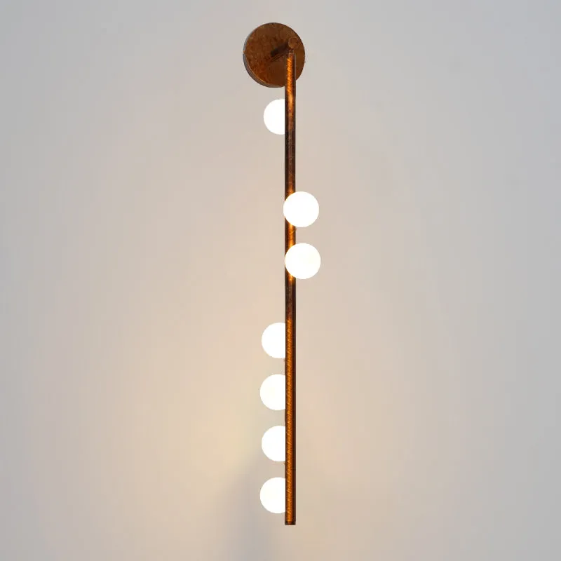 Brass Glass Tube Wall Lamp