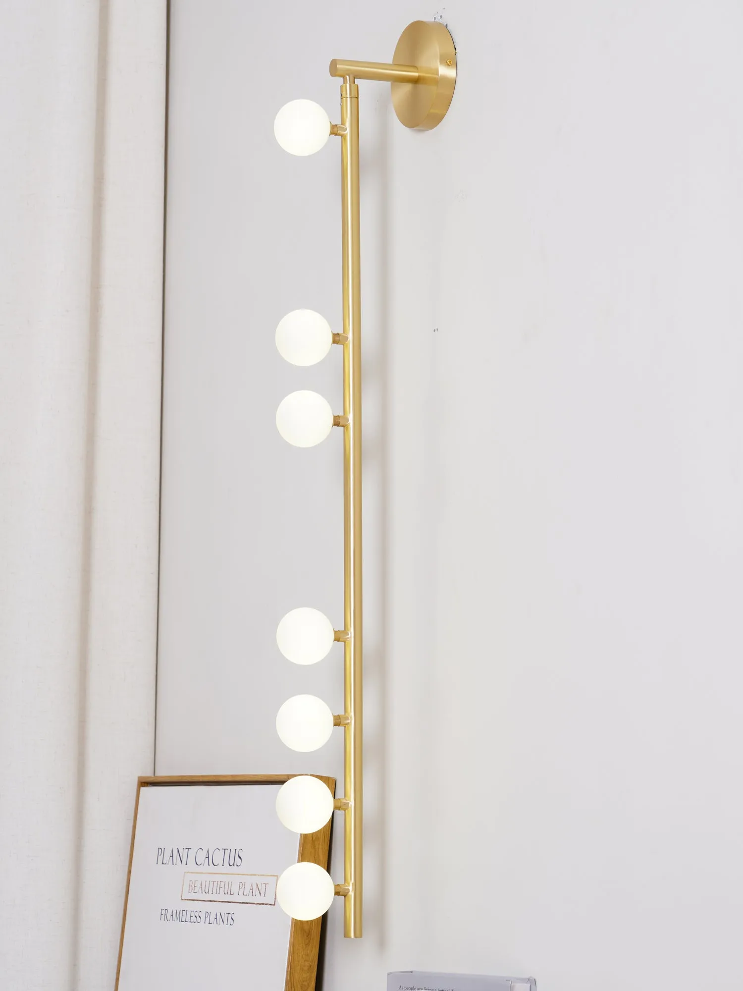 Brass Glass Tube Wall Lamp