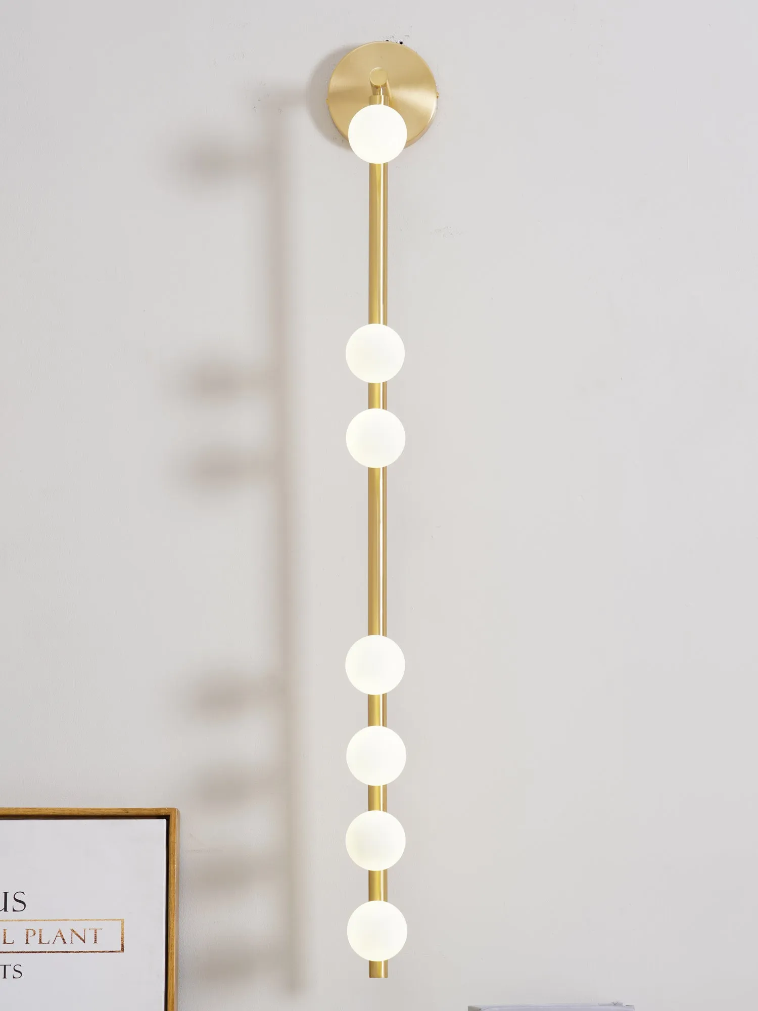 Brass Glass Tube Wall Lamp