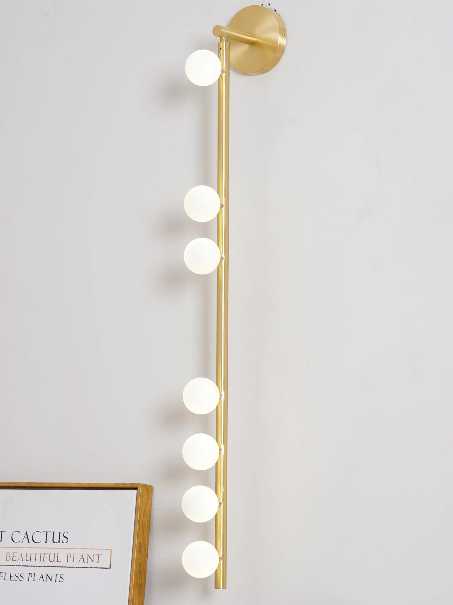 Brass Glass Tube Wall Lamp