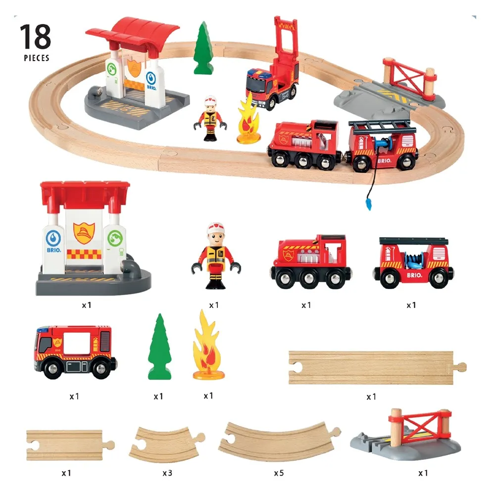 BRIO Set - Firefighter Set 18 pieces 33815