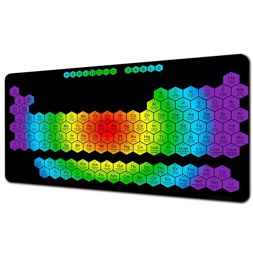 Colossal Gaming Mouse Pad with Vibrant Periodic Table Artwork - Exceptional Precision and Enduring Durability