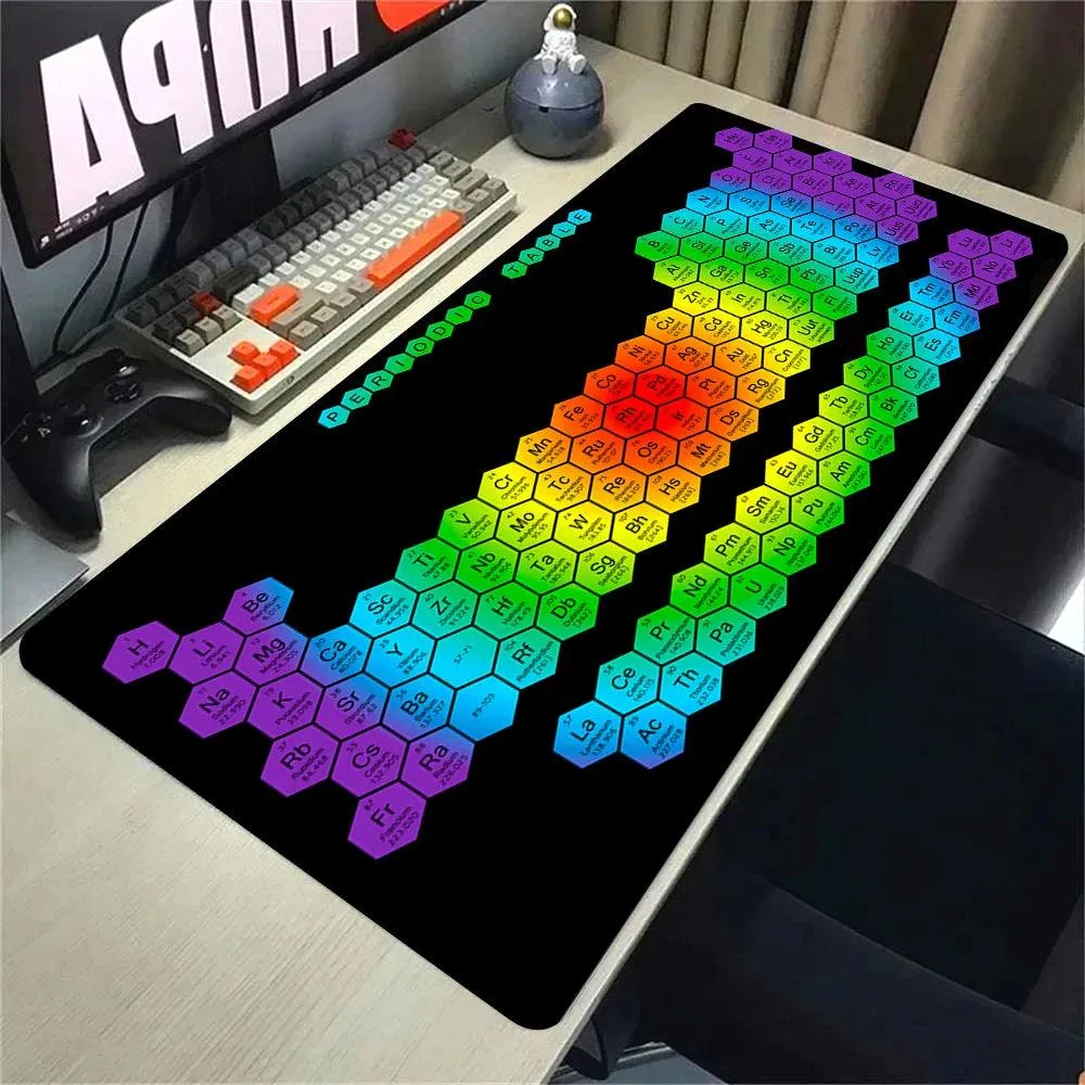 Colossal Gaming Mouse Pad with Vibrant Periodic Table Artwork - Exceptional Precision and Enduring Durability