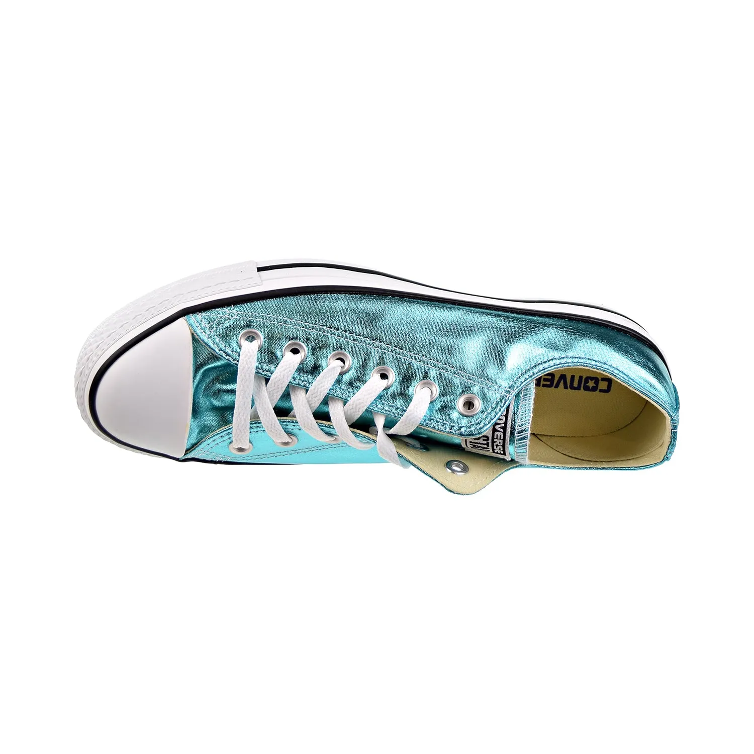 Converse Chuck Taylor All Star Metallic OX Mens Shoes Fresh Cyan/Black/White