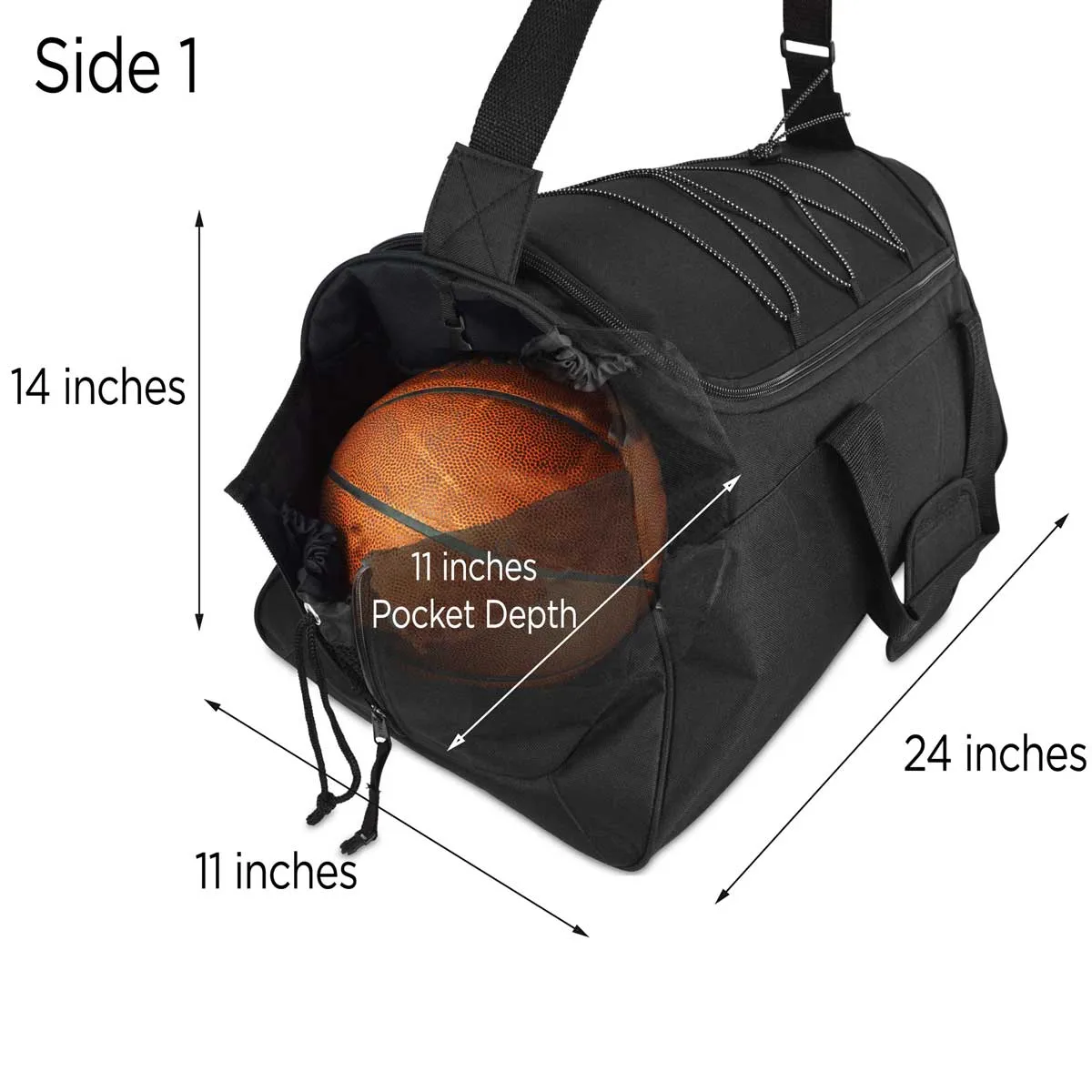 Dalix 24" Basketball Duffel Bag