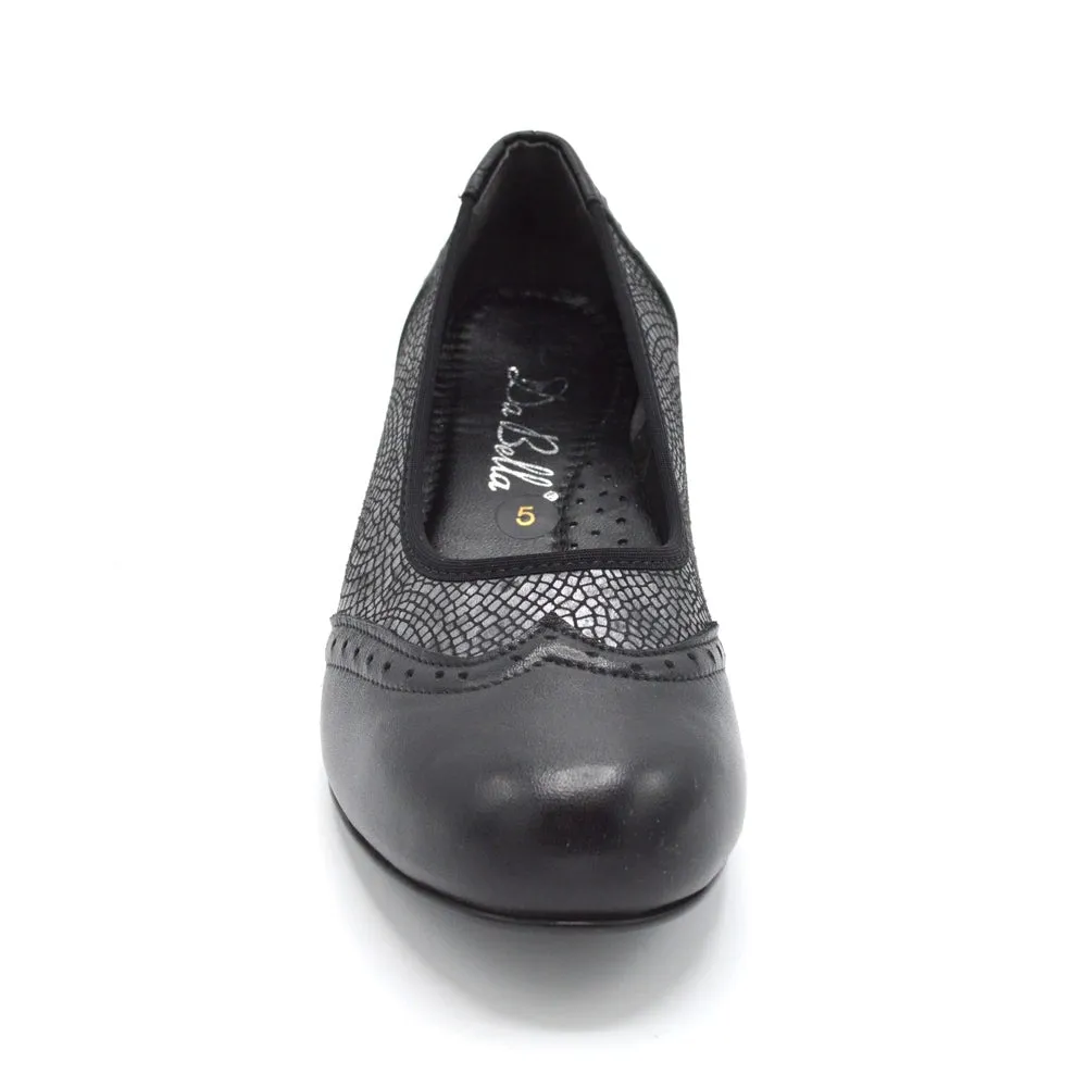 DB Badminton - Ladies Wide FIt Court Shoe - 2V (2E-4E Fitting) - Black