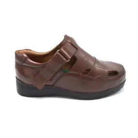 DB Barney - Mens Extra Wide Fit Summer Sandal - 6V (6E-8E) Fitting - Brown