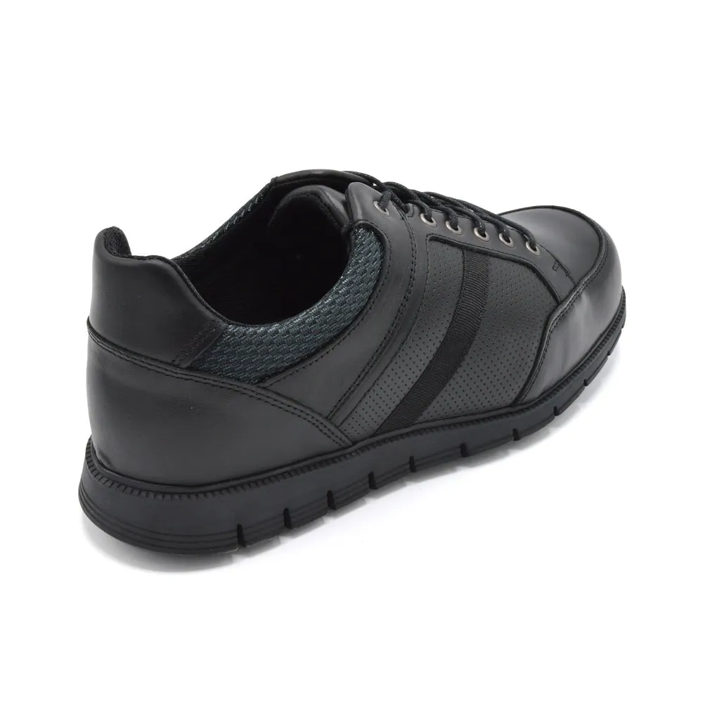 DB Caspian - Mens Extra Wide Fit Trainer/Shoe - 6V (6E-8E) Fitting - Black