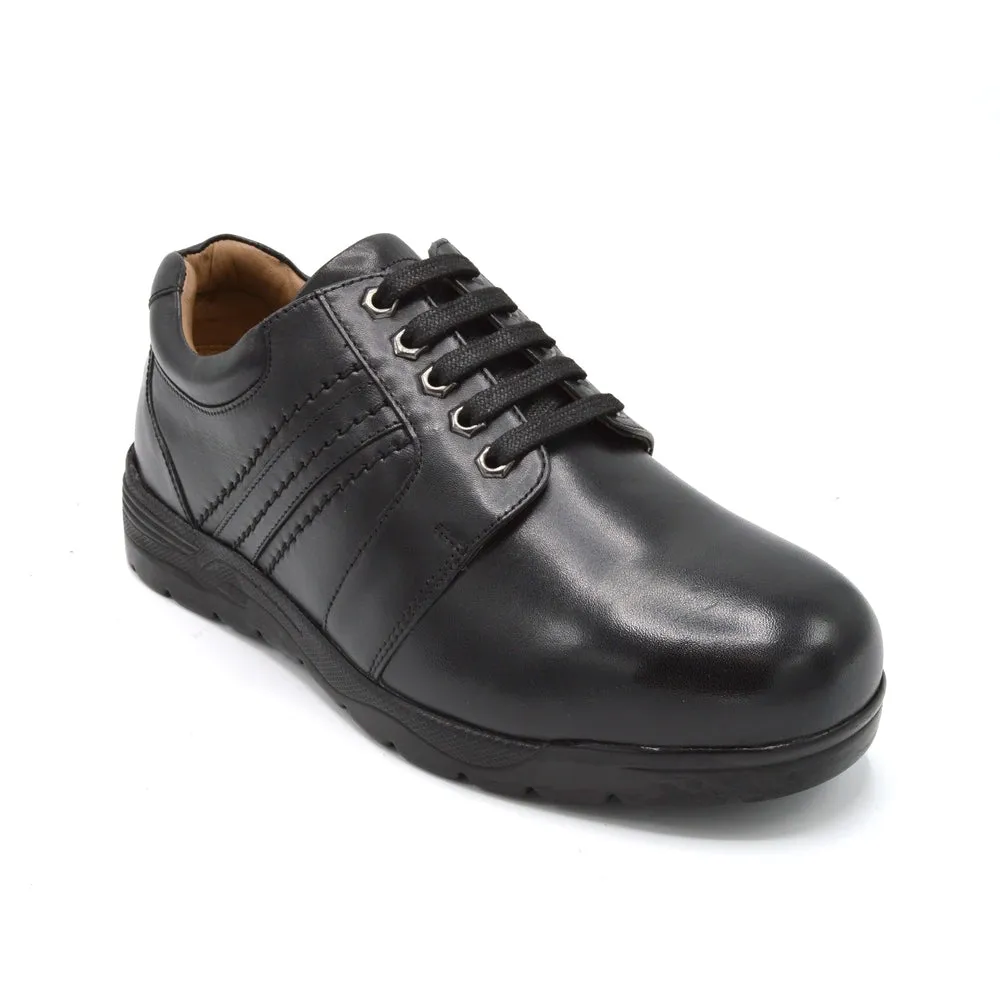 DB Derek 6V - Mens Extra Wide Lace Up - (6E-8E) Fitting - Black