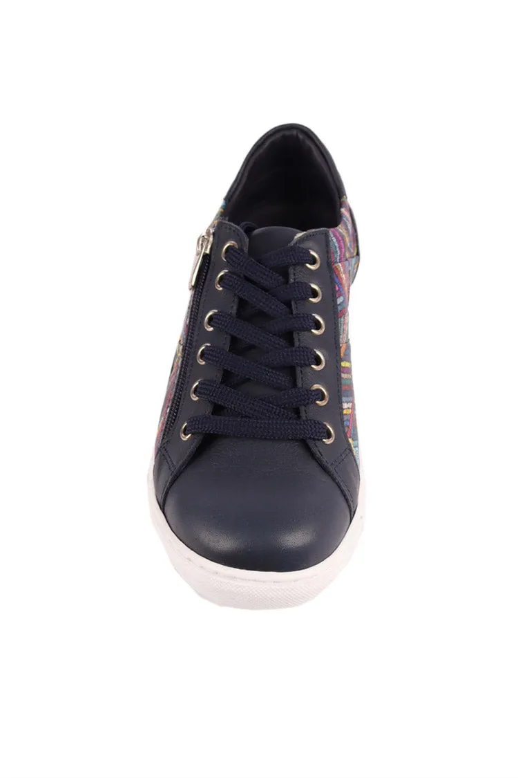 EG13 Print Sneaker in Navy