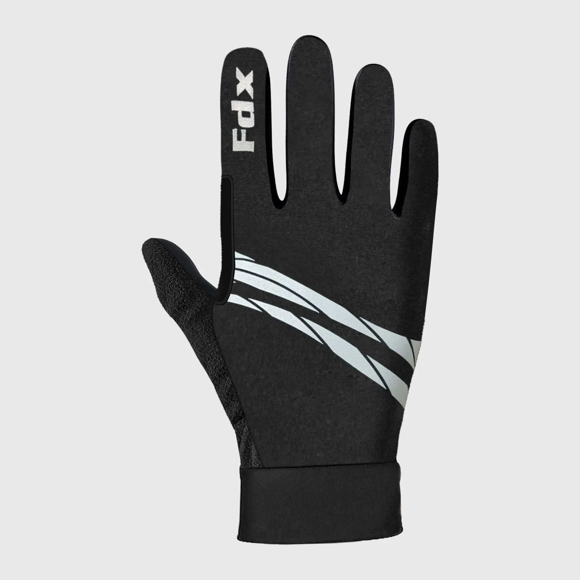 Fdx Cyclone Black Full Finger Winter Cycling Gloves