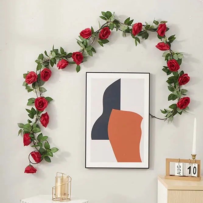 Handmade Light Up Rose Garland