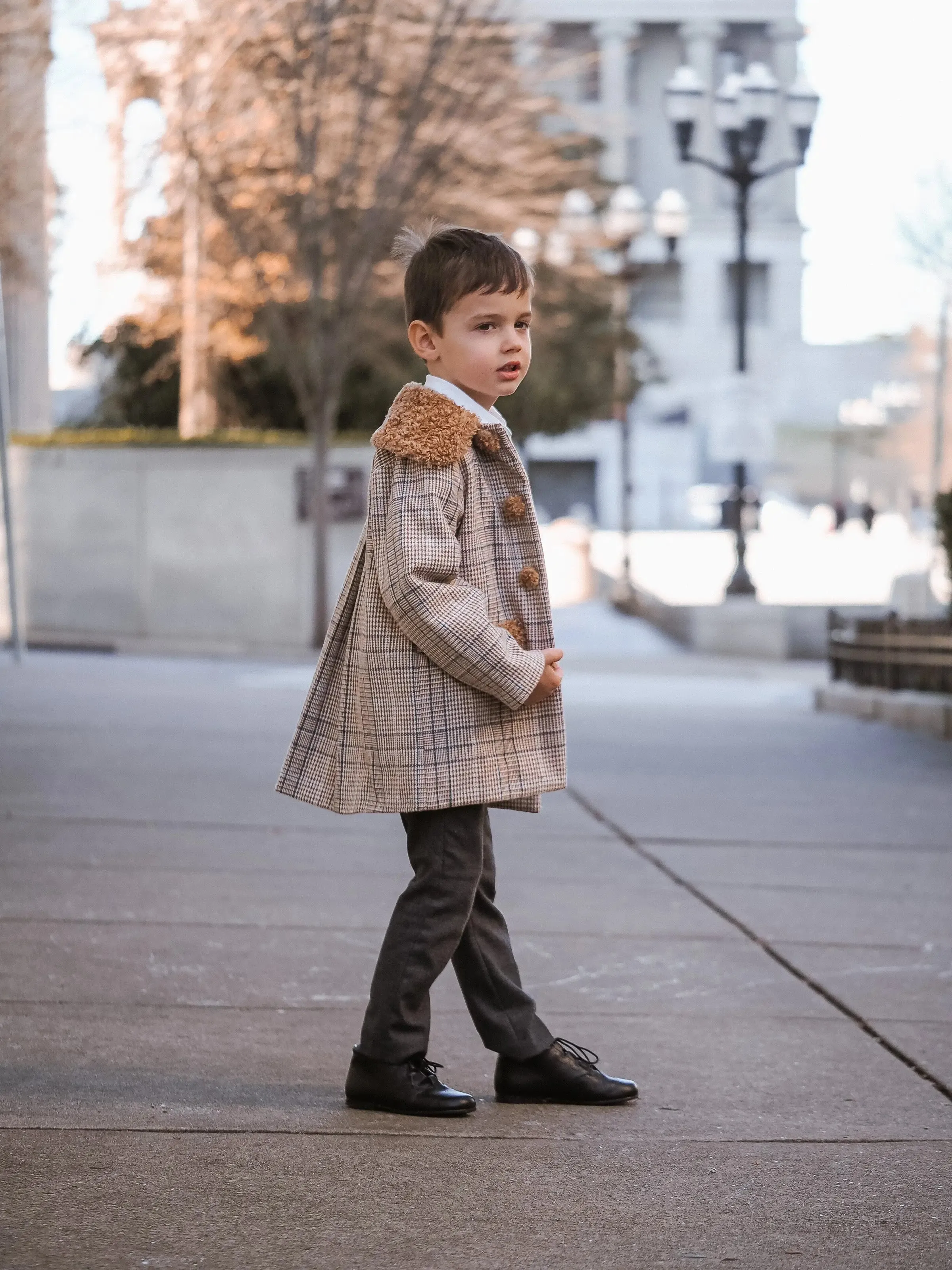 Henry- Dark Navy Leather Boy Boots