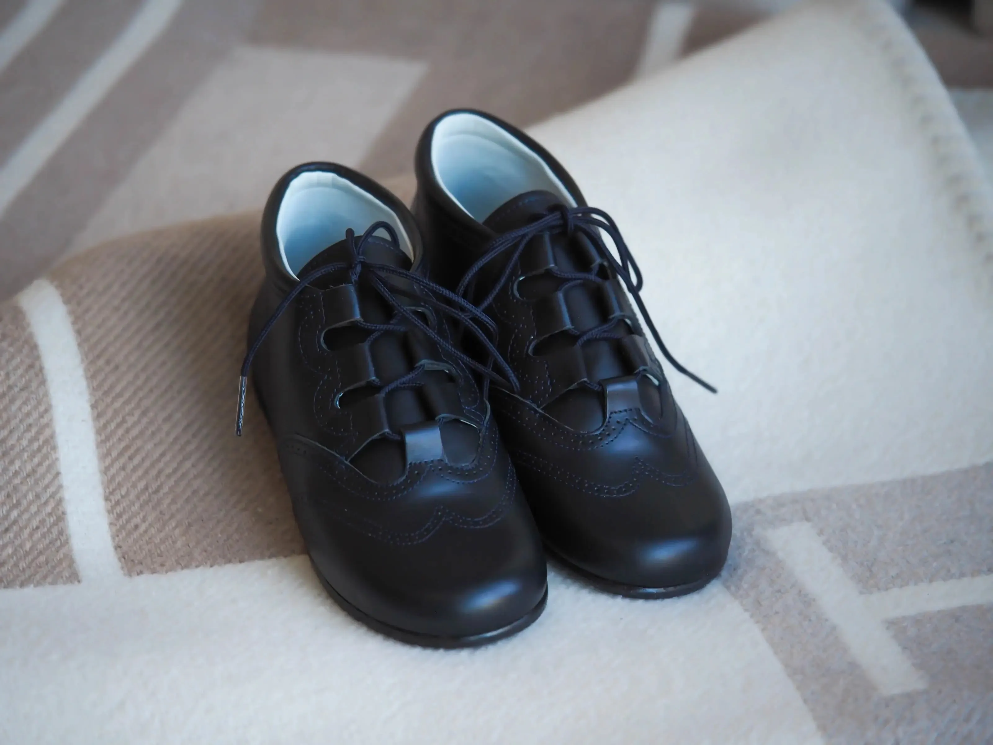 Henry- Dark Navy Leather Boy Boots