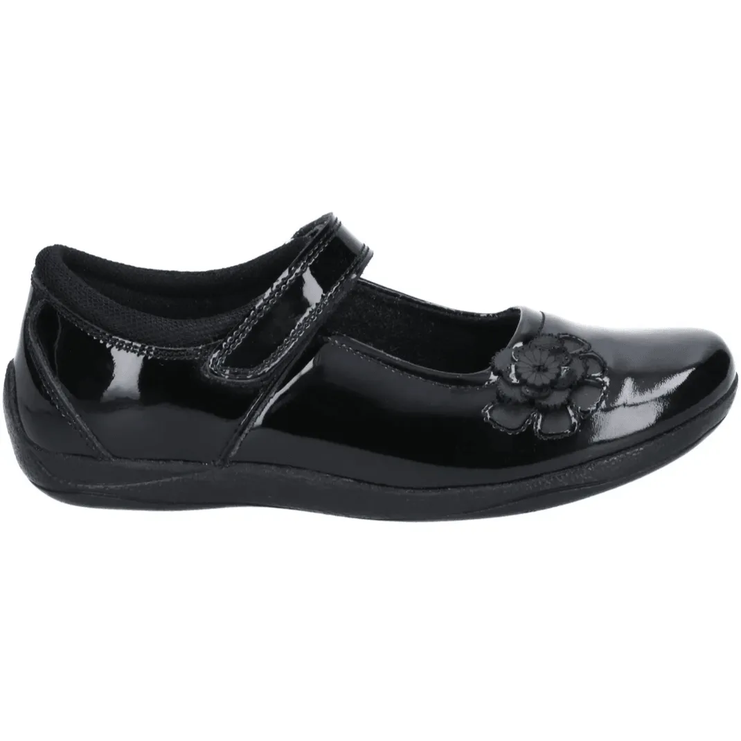 Hush Puppies Girls School Shoe Jessica Jnr Black Patent