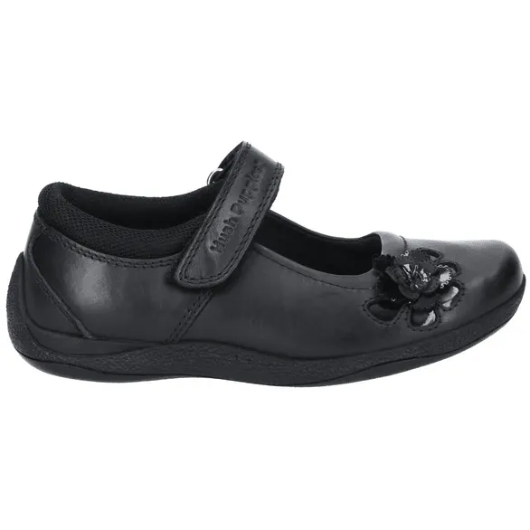 Hush Puppies Girls School Shoe Jessica Snr Black Leather