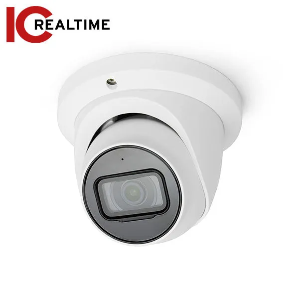 IC Realtime - IPEL-E80F-IRW2 / 8MP IP Indoor/Outdoor Midsize Eyeball Dome. Fixed 2.8mm Lens