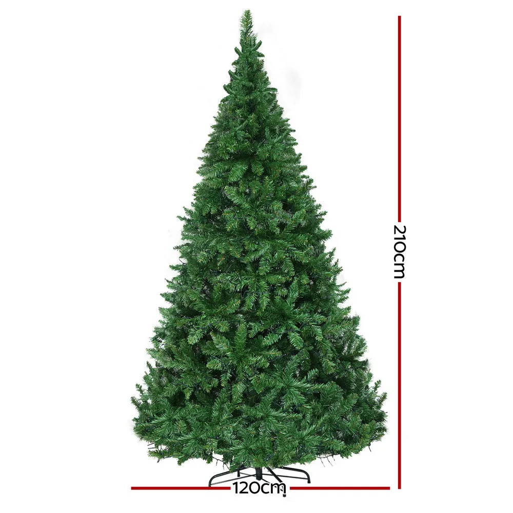 Jingle Jollys Christmas Tree 2.1m Xmas Tree Decorations 1134 LEDs