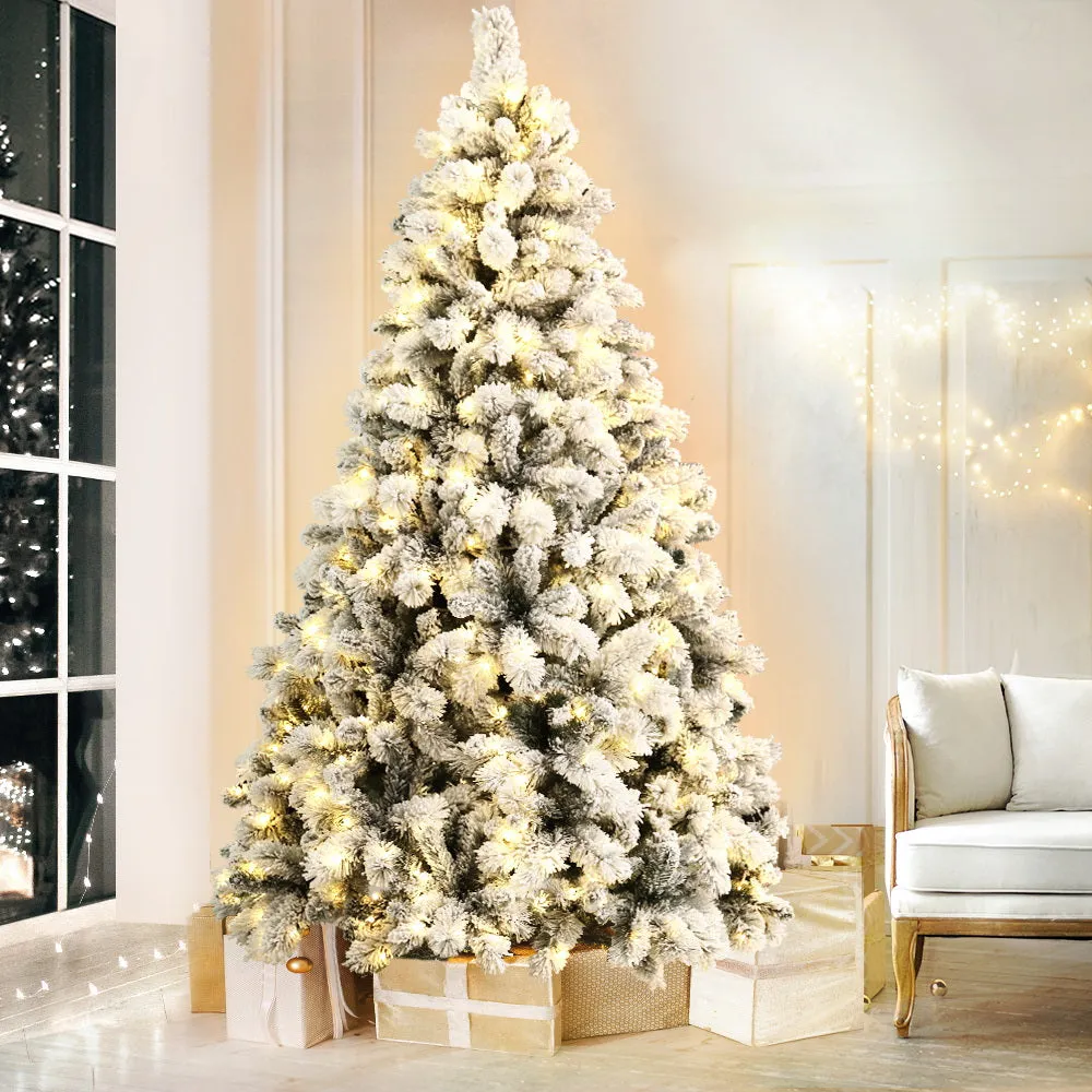 Jollys Christmas Tree 1.8M Xmas Tree with 350 LED Lights Snowy Tips