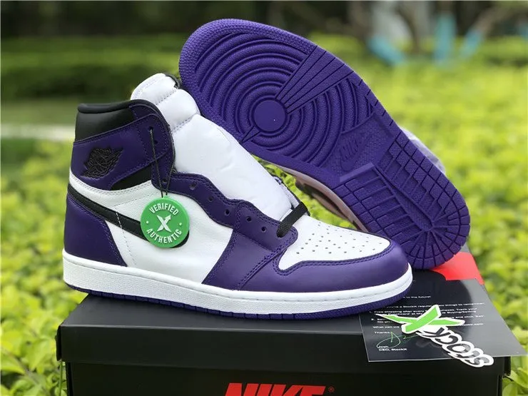 JORDAN 1 HIGH x COURT PURPLE WHITE