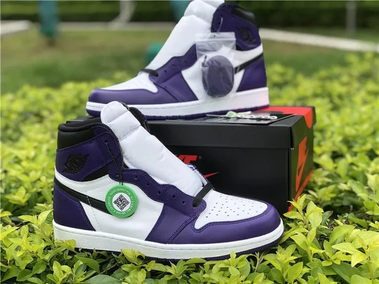 JORDAN 1 HIGH x COURT PURPLE WHITE