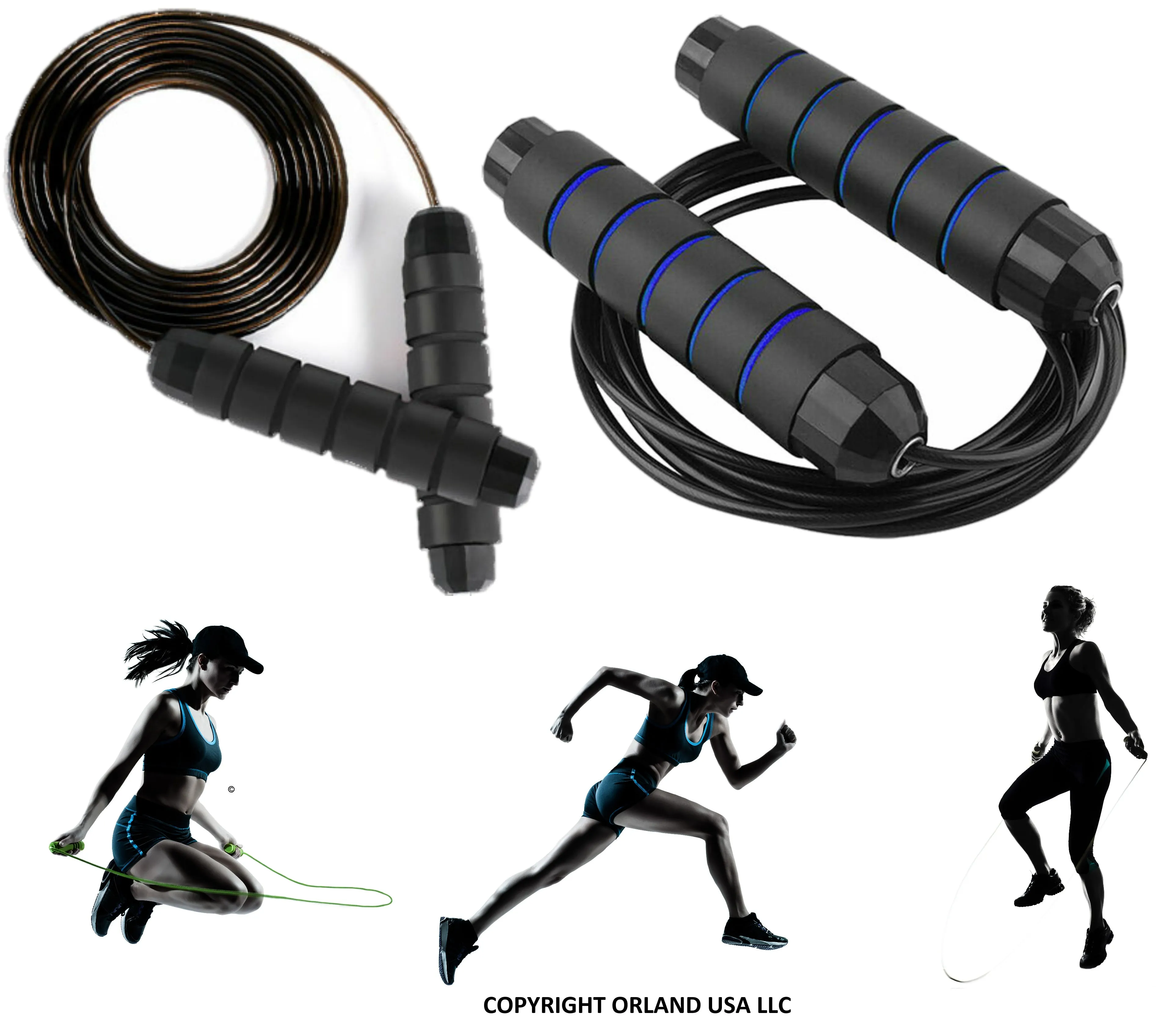 Jump Rope Skipping Aerobic Exercise Adjustable Bearing Speed