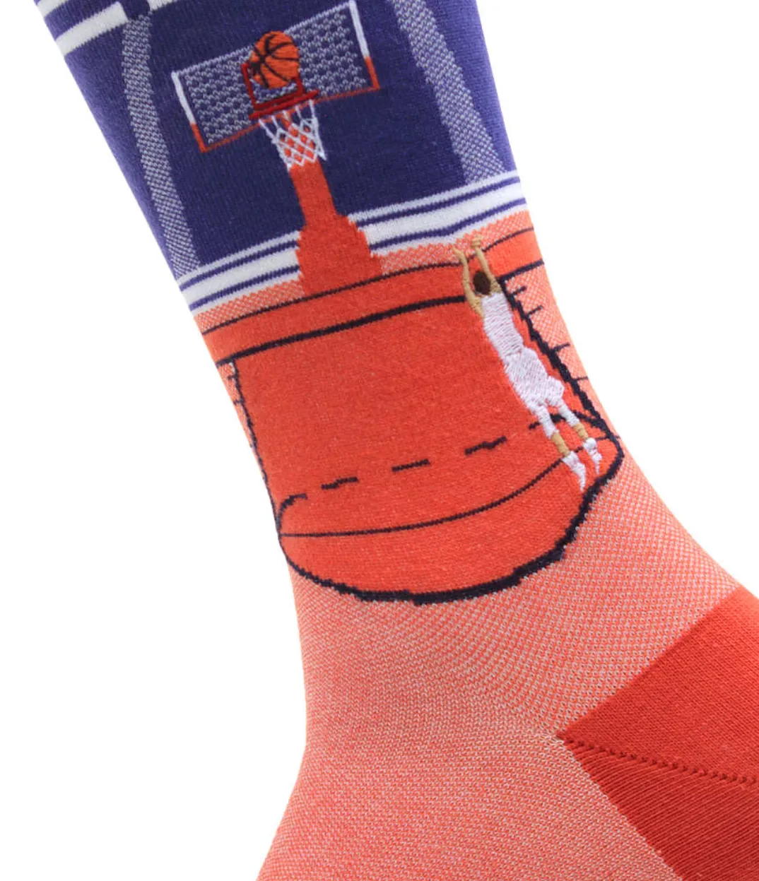 Jump Shot Basketball Themed Men's Crew Sock