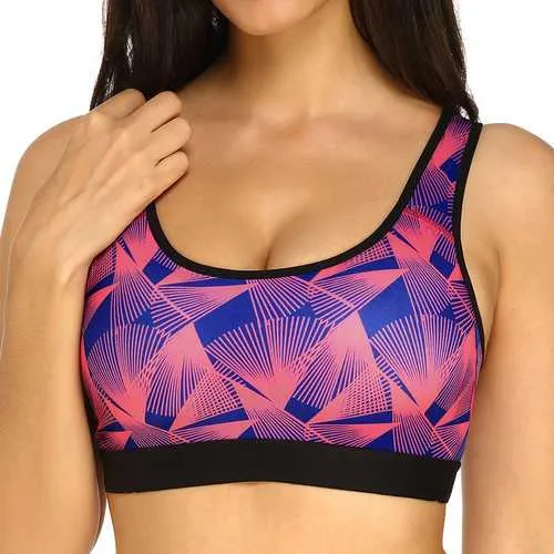 KissLace Printed Shockproof Padded Fitness Sports Bra