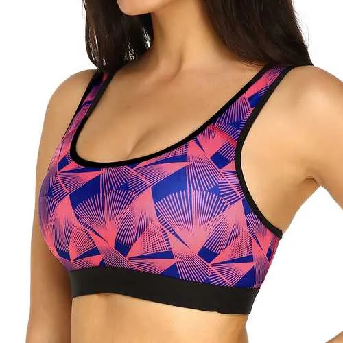 KissLace Printed Shockproof Padded Fitness Sports Bra