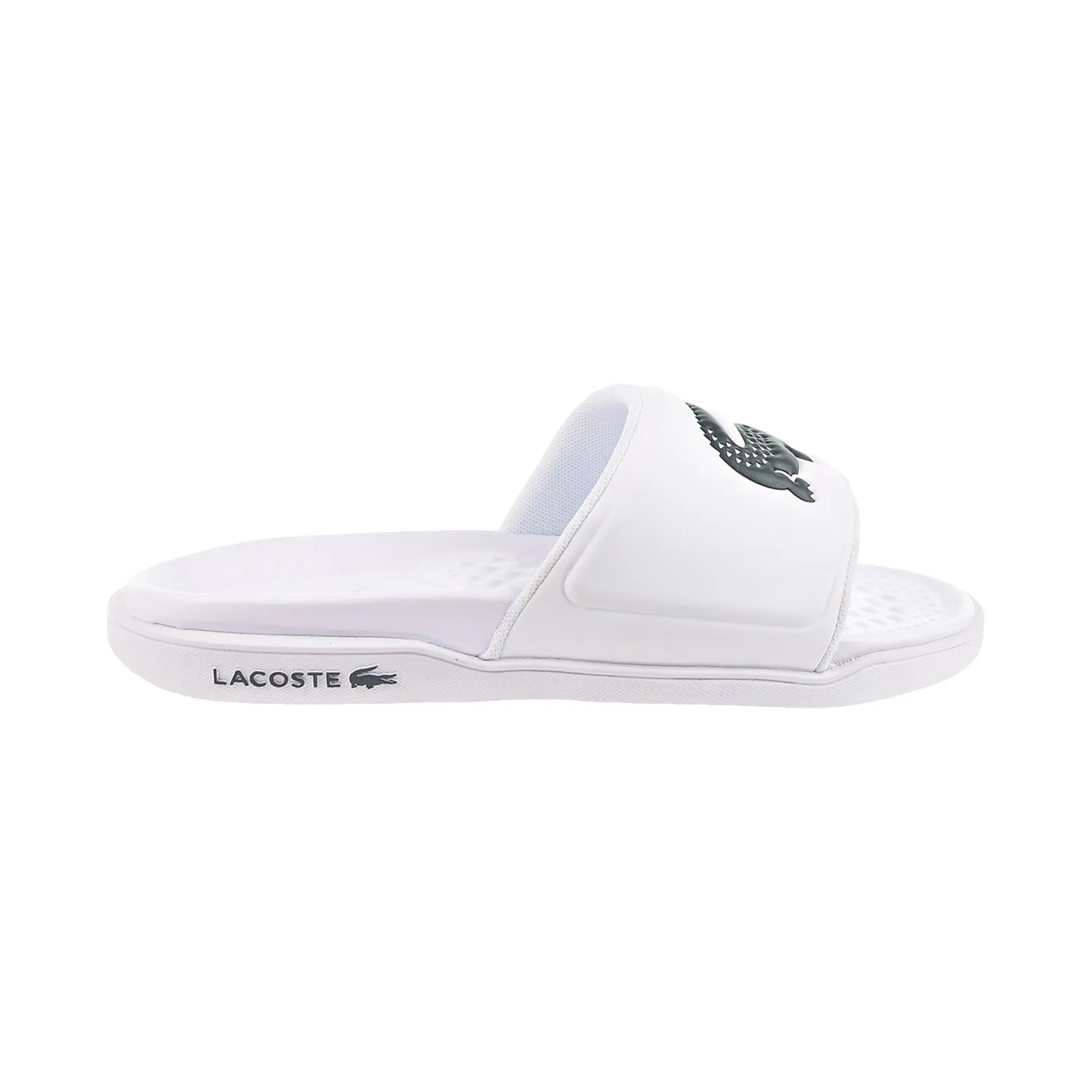 Lacoste Croco Dualiste 0922 CMA Men's Slides White/Dark Green