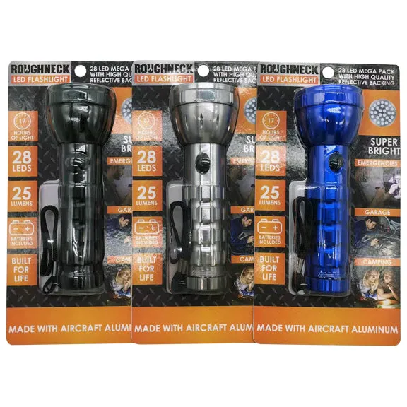 LED Flashlight with Strap - 6 Pieces Per Retail Ready Display 22804