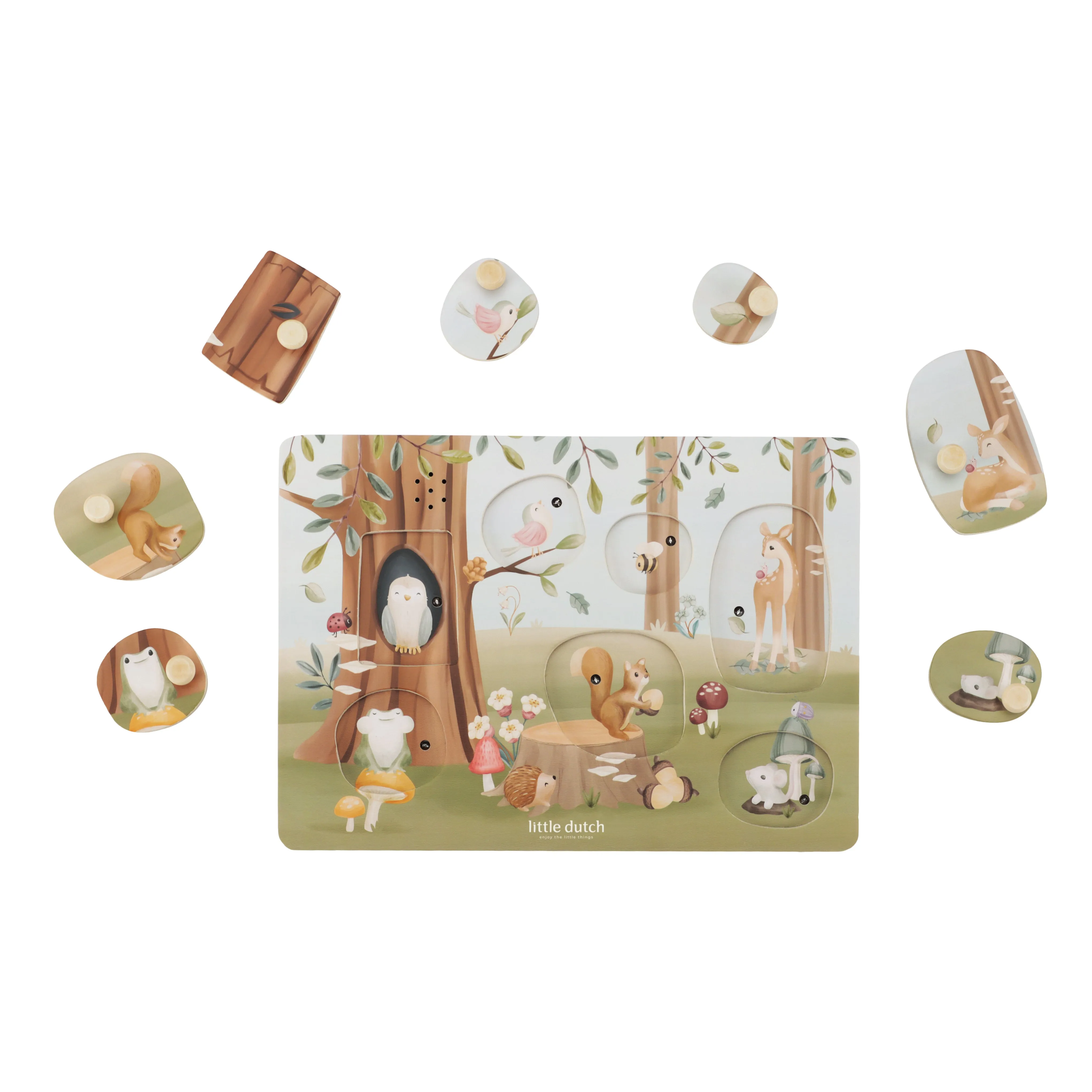 Little Dutch Wooden Sound Puzzle - Forest Friends